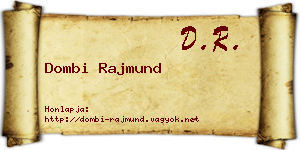 Dombi Rajmund névjegykártya
